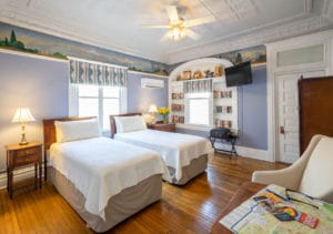 Twin Beds in Christy Room at Bottger Mansion